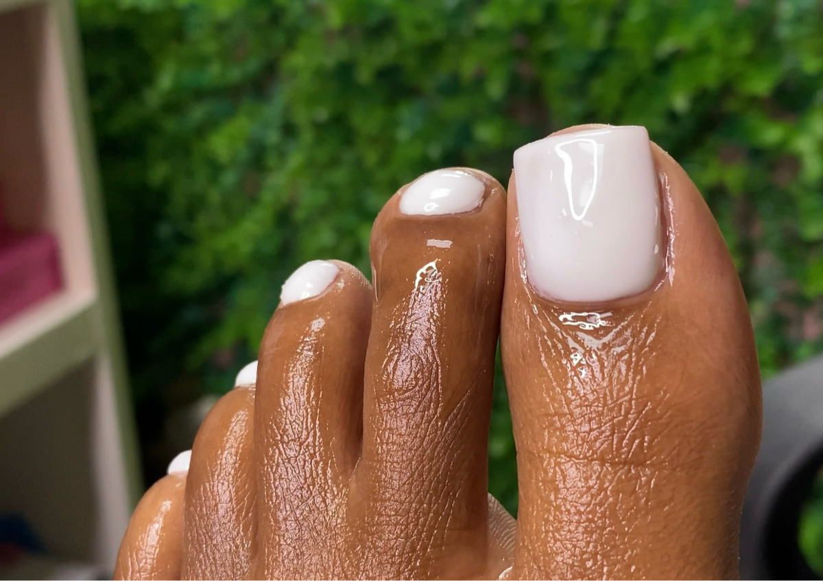 Acrylic On Big Toe With Flat Polish