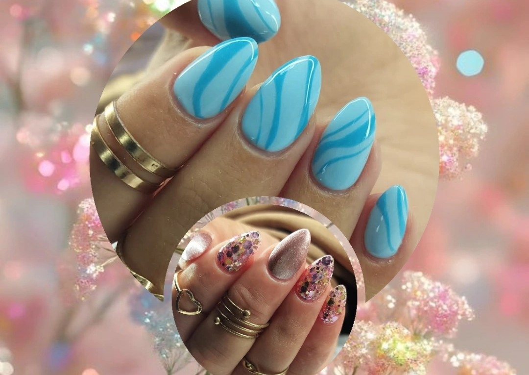 💅🏻Uñas acrílicas mediana➡️  & diseñó basico