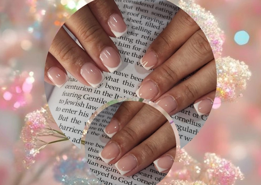 💅🏻soft gel tips corto ➡️ french o dos tonos 