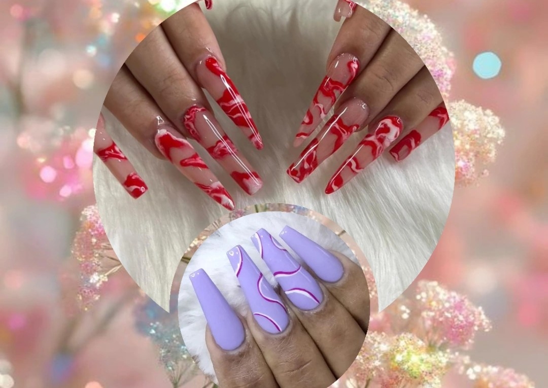 💅🏻Uñas acrílicas extra larga ➡️ & diseño básico 