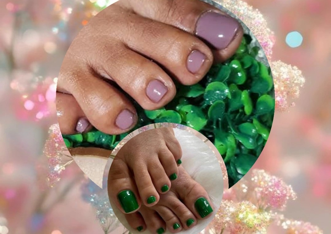 🦶🏻Esmaltado en gel un solo color  uña natural 👣