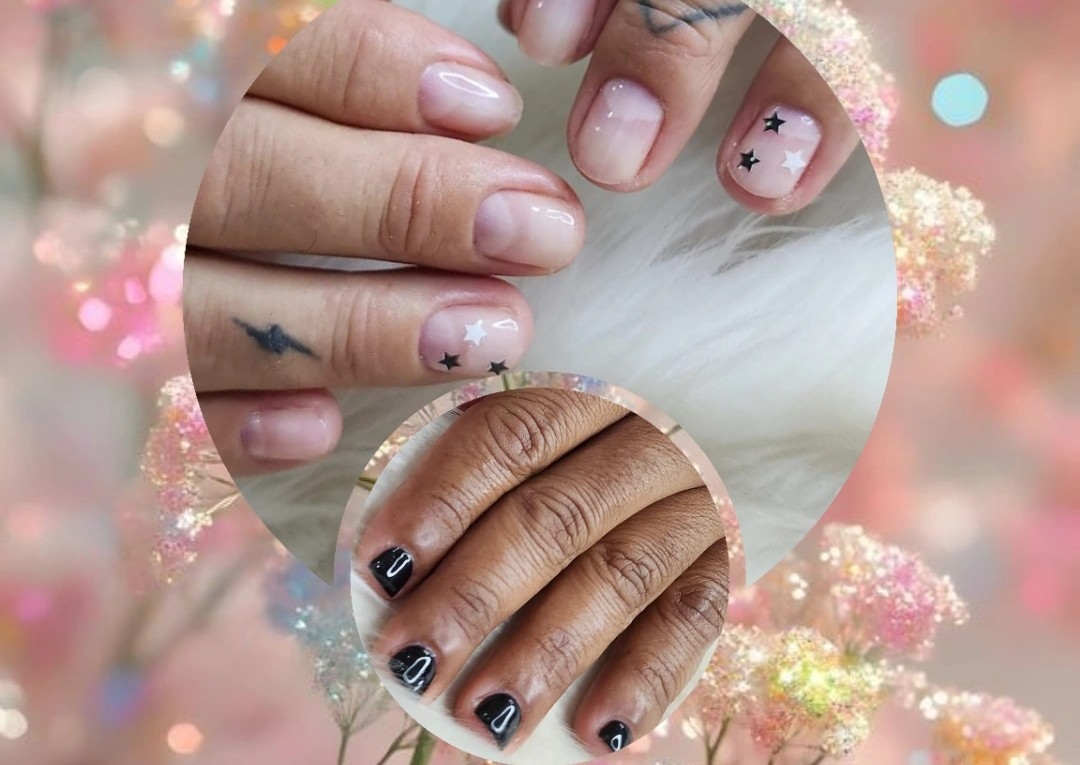 🧔🏻 💅🏻manicura de hombre con esmalte  en gel de color & Rubber base 