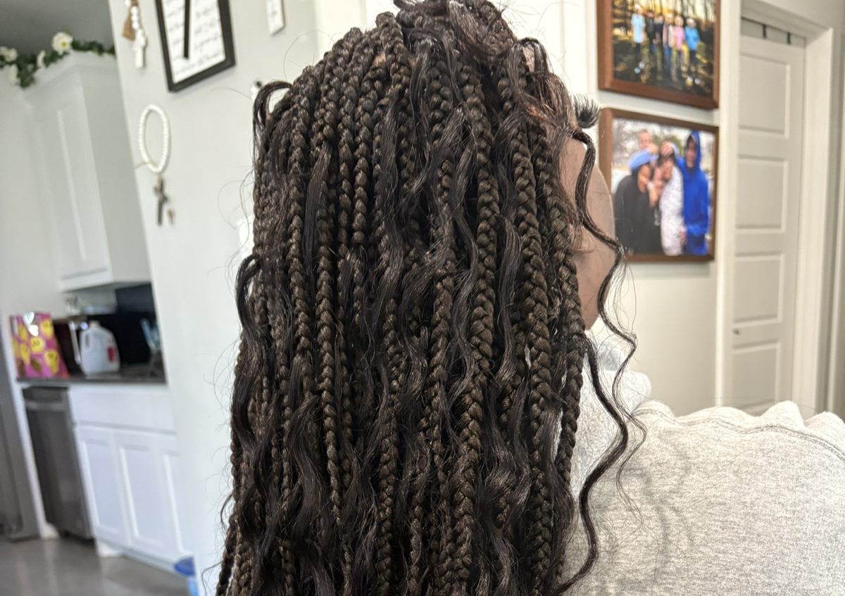 Medium boho box braids