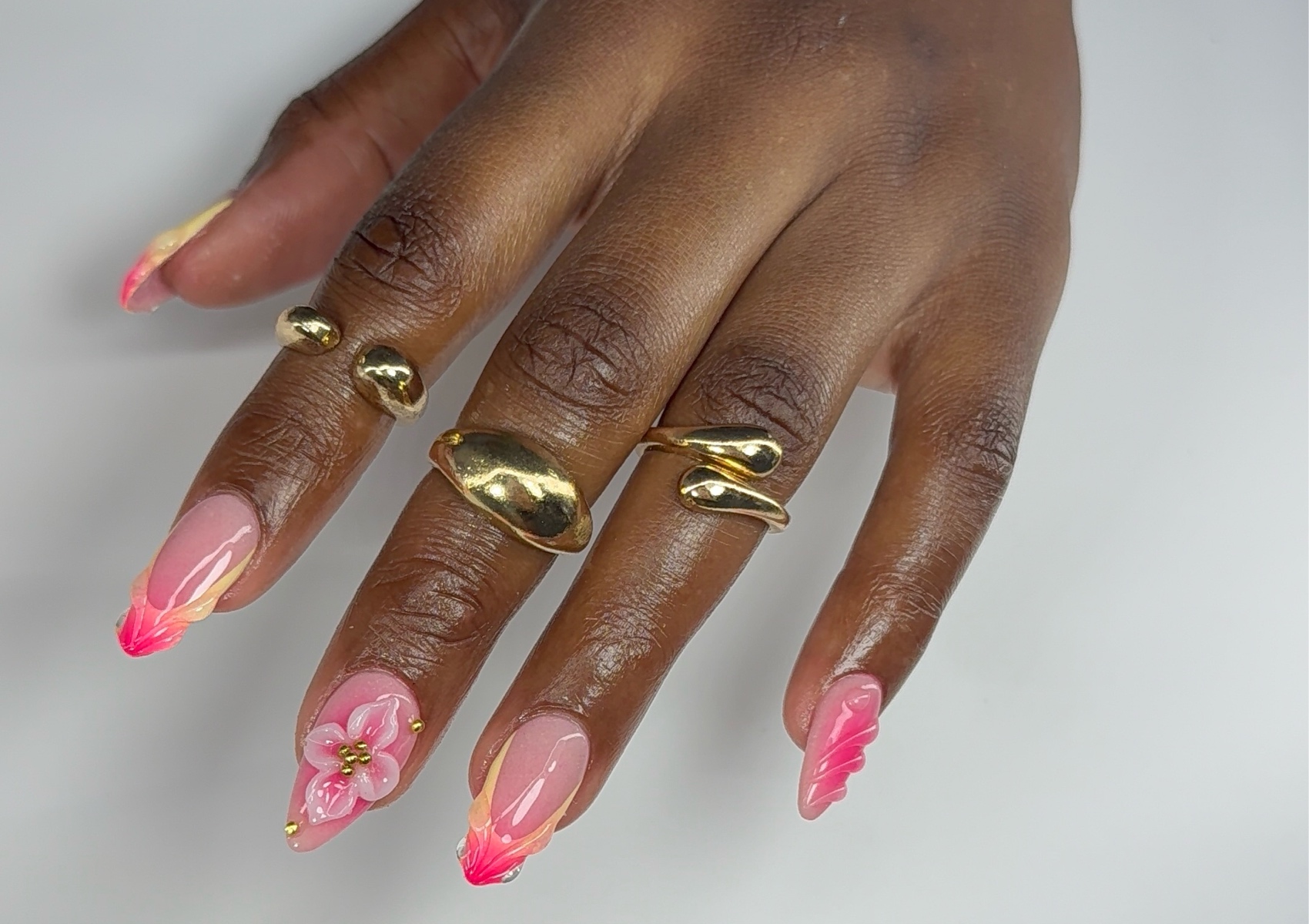 Ombre french &3D details