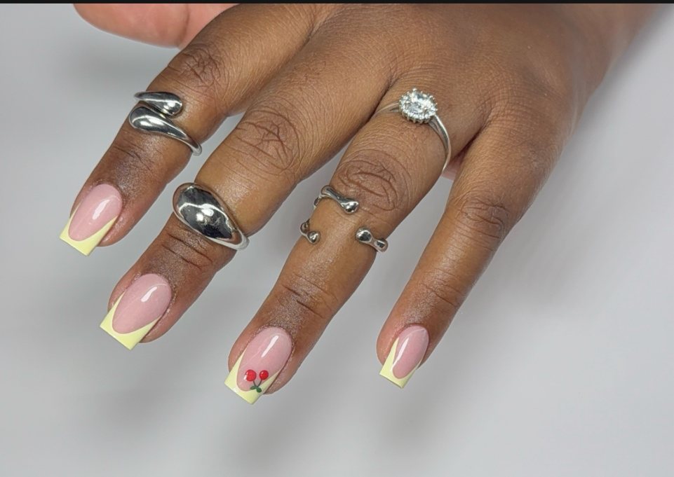 Short square french &cherry