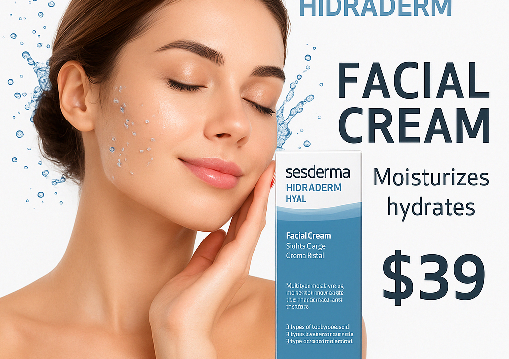 SESDERMA Hidraderm Hyal Moisturizing Facial Cream 50ml with Hyaluronic Acid