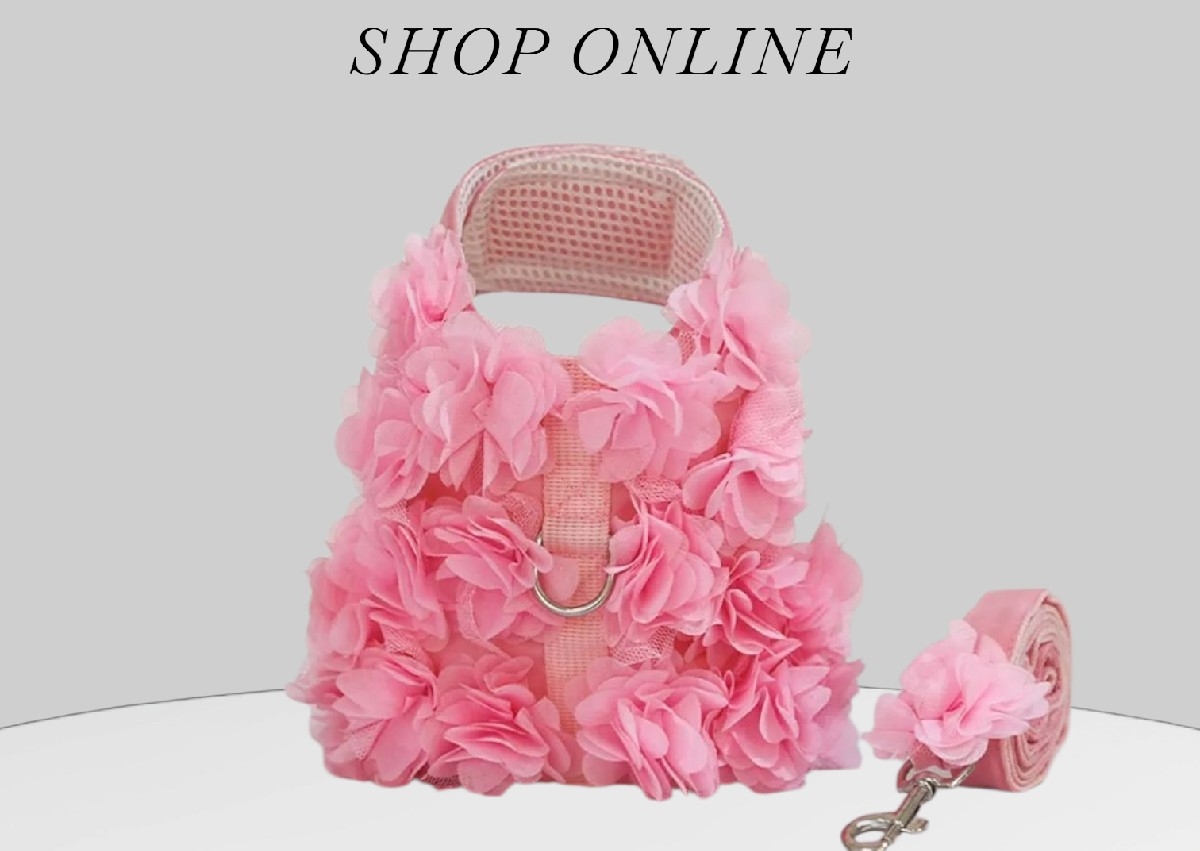Pink flower harness