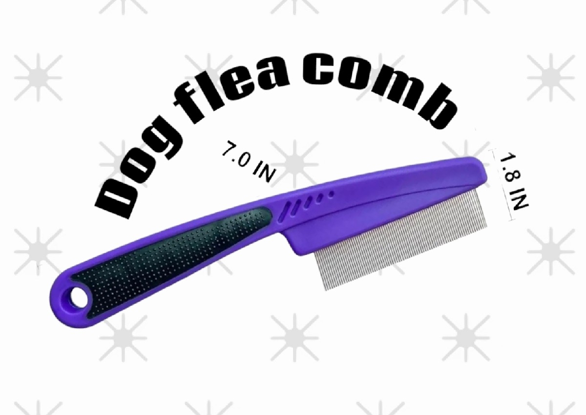  Flea Comb with Rubber Handle