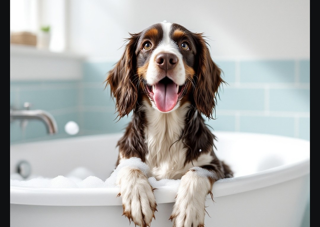 Bubble bath long coat 40-50lbs