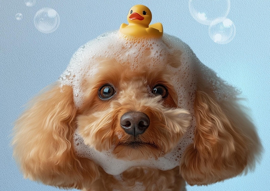 Bubble bath, long coat 20-30lbs 