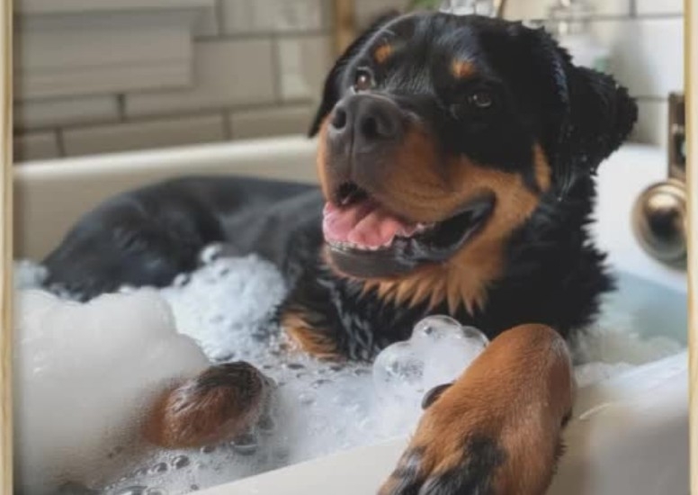 Bubble bath, short coat 70-90lbs