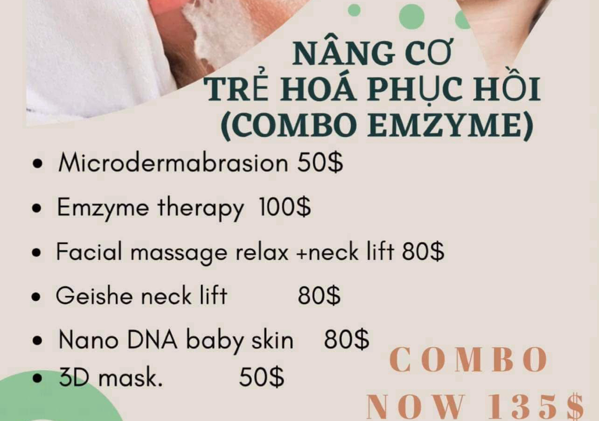 Emzyme therapy combo mặt cổ 