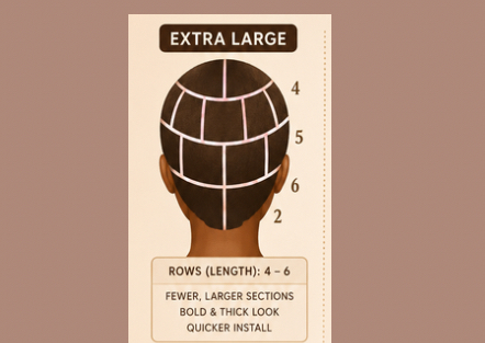 Jumbo or Extra Large knotless 