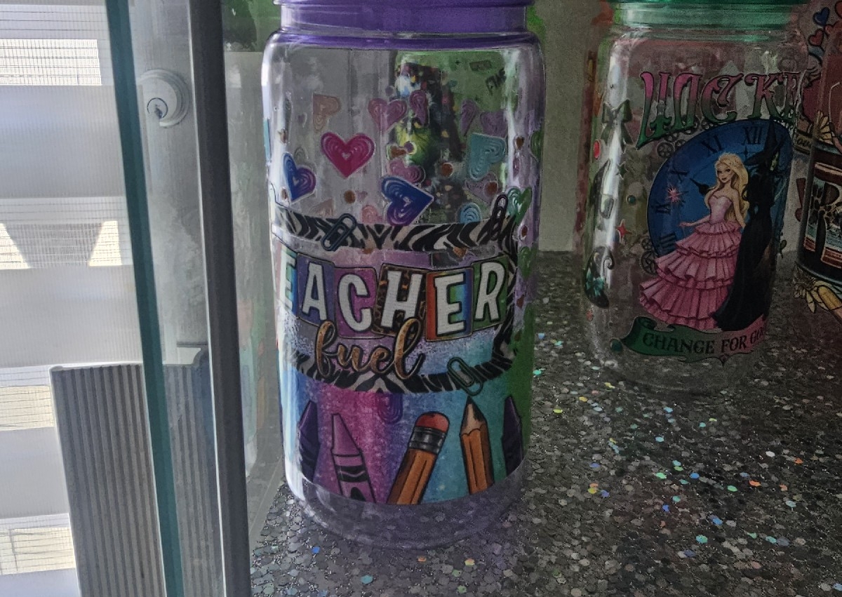Vaso personalizado para maestra