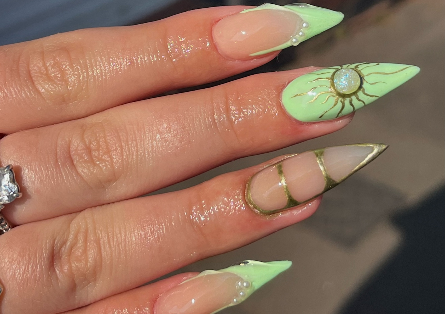 builder gel complex nail art