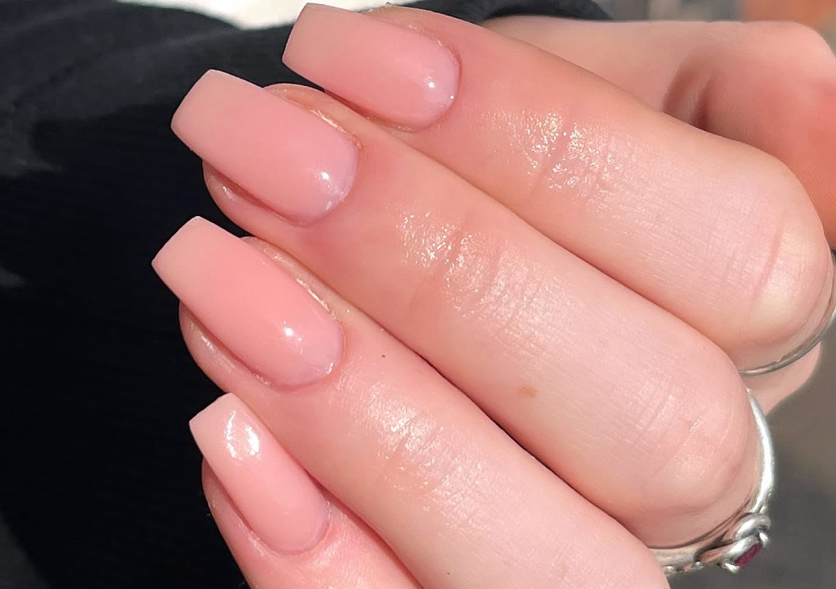 hard gel simple nail art infill