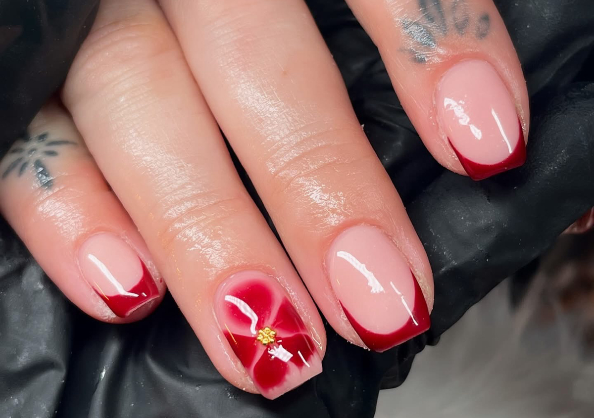 hard gel detailed nail art infill