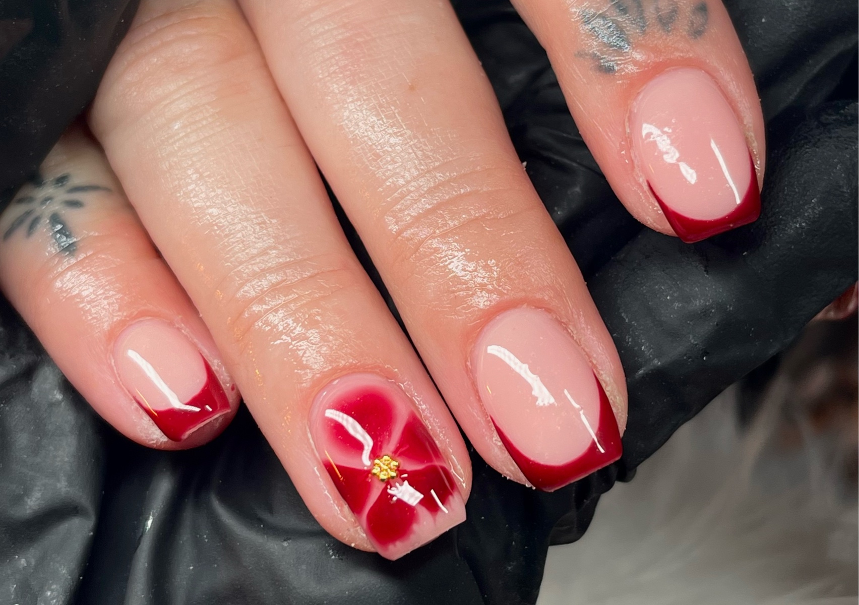 builder gel detailed nail art infill