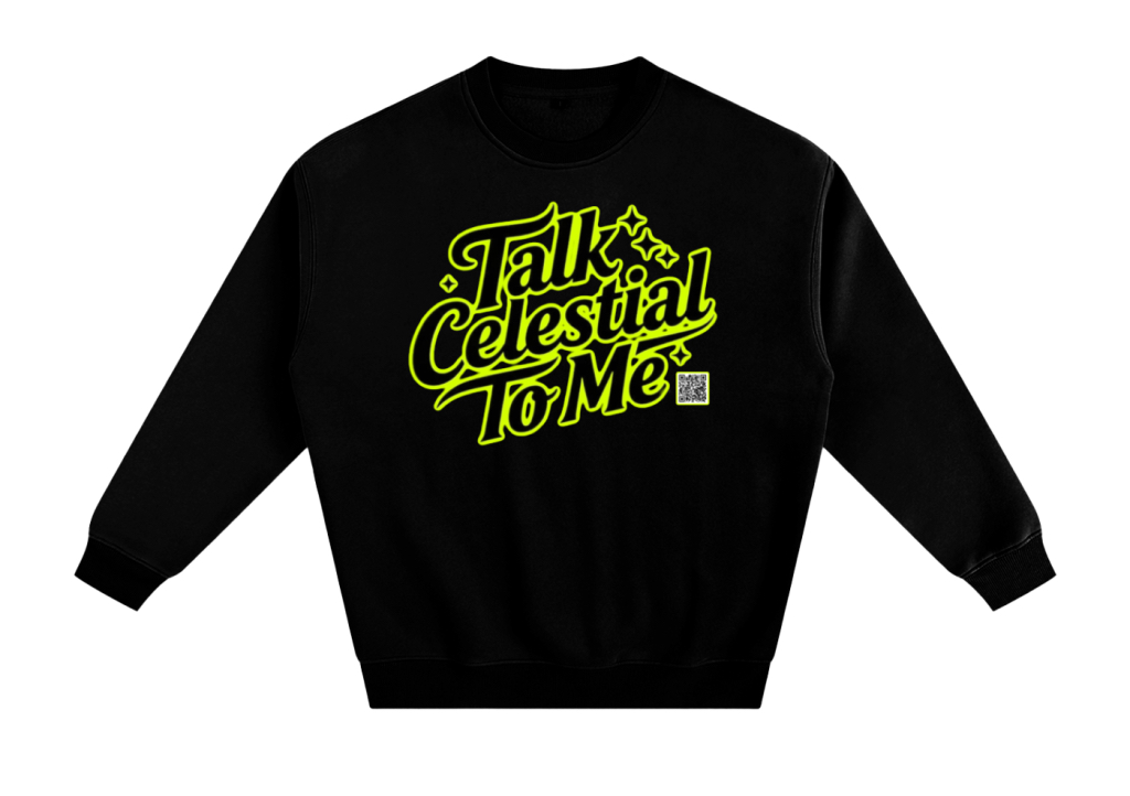Talk Celestial to Me - Crewneck - BLK, Green