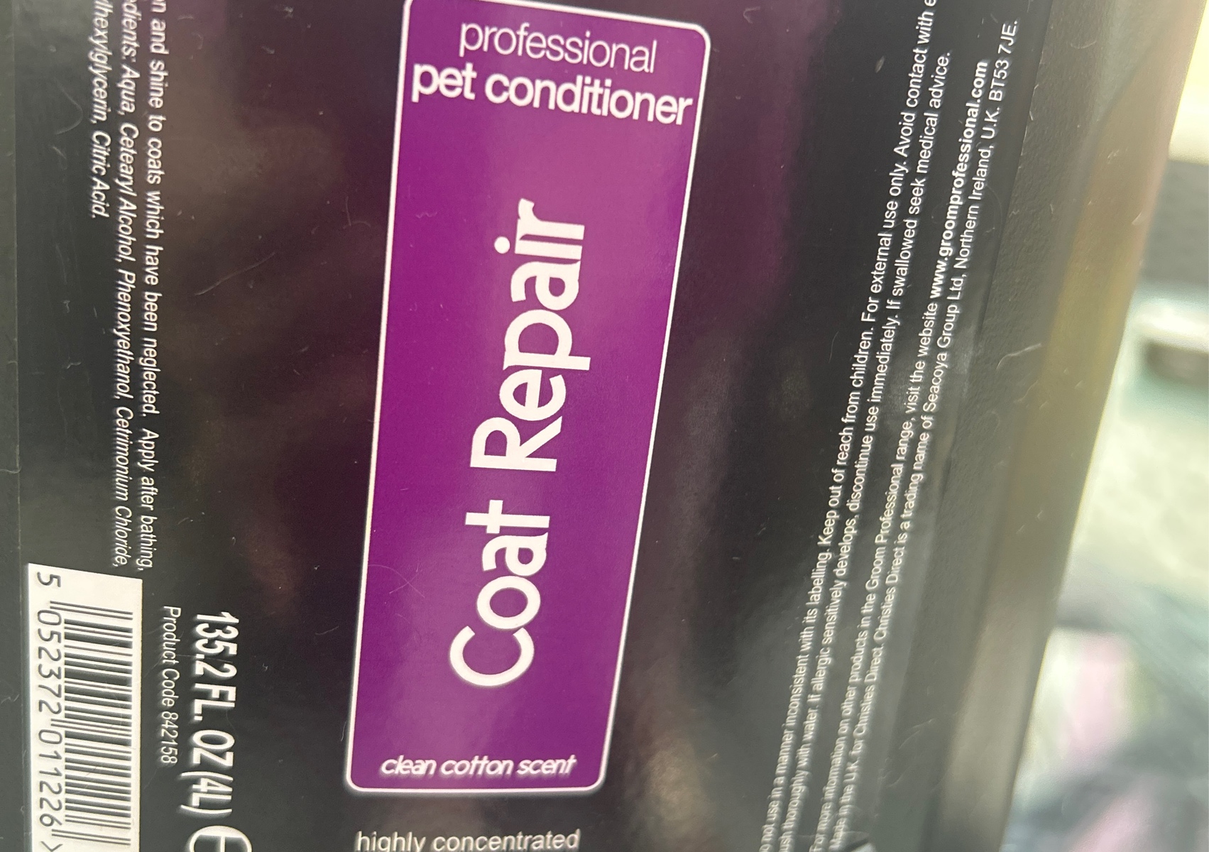 Coat repair pet conditioner