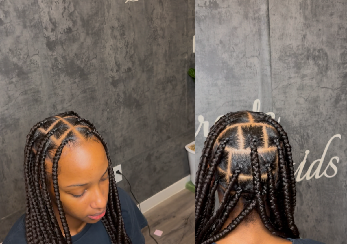 Large Knotless Braids (default: waist Length)