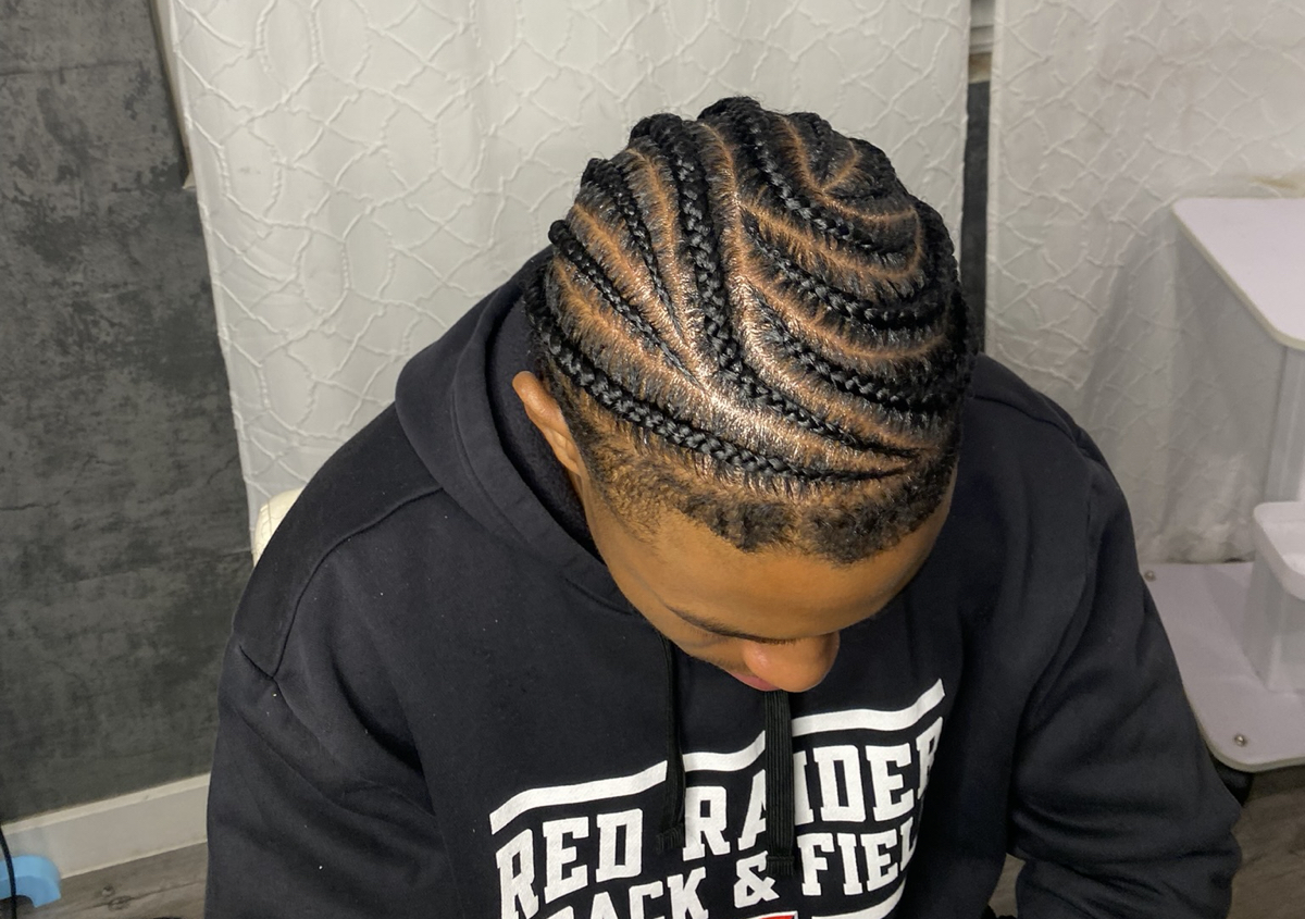 Mens freestyle Corn Rows