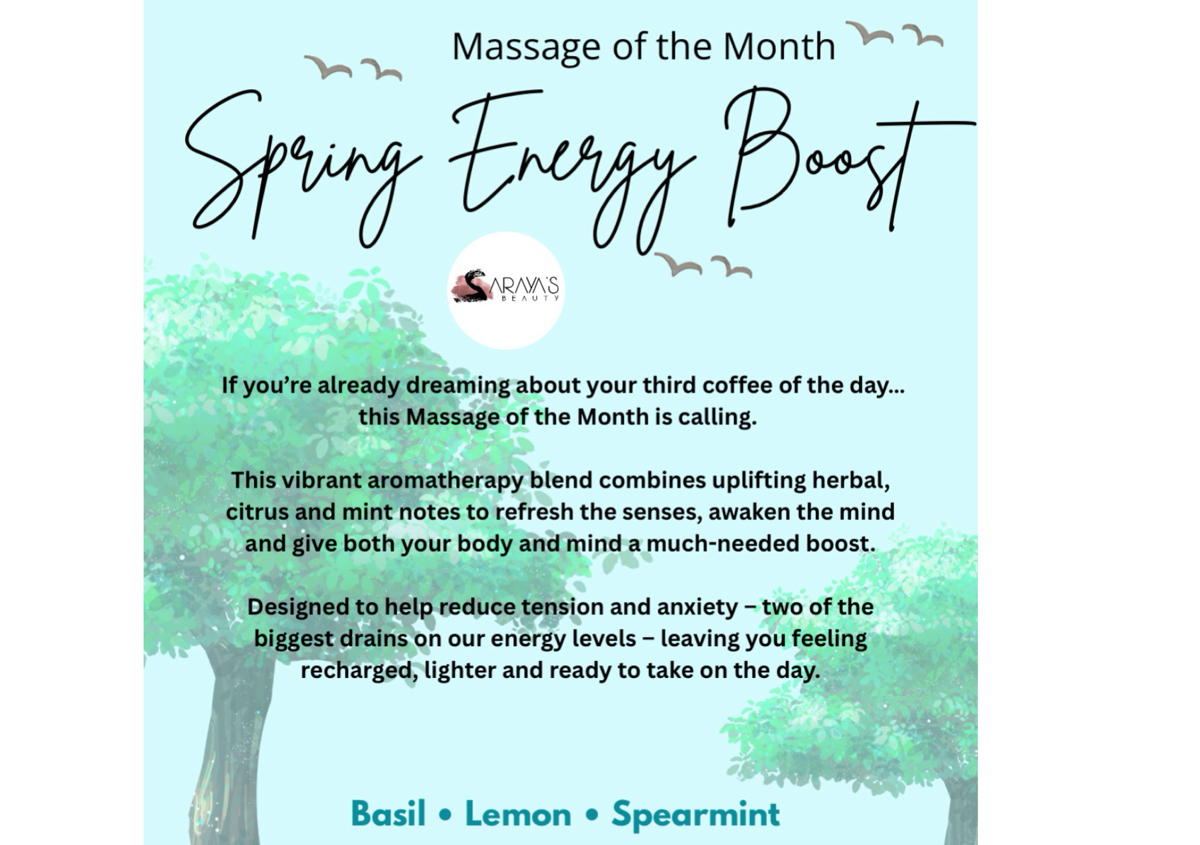 Back, Neck & Shoulder Massage : Spring Energy Boost