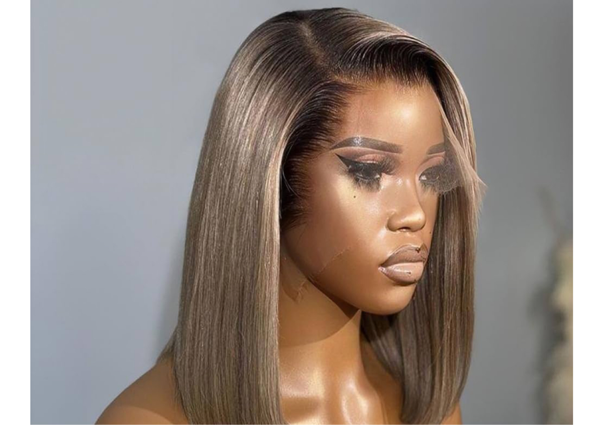 Ash Blonde Bob Wig Human Hair