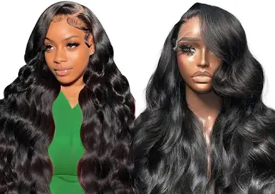 Wigs Human Hair/ Natural black