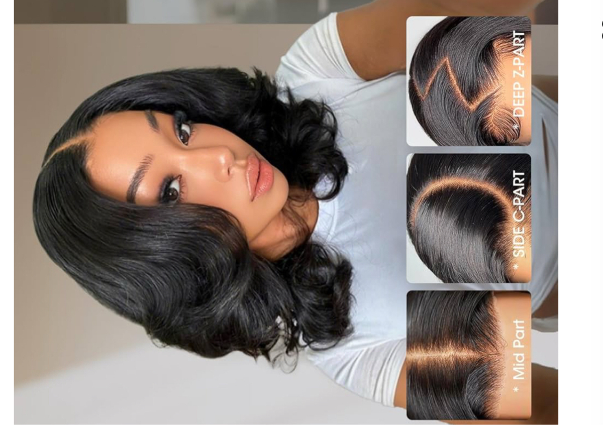 Layered Cut Curtain Bangs Face-Framing Bob Wig Human Hair