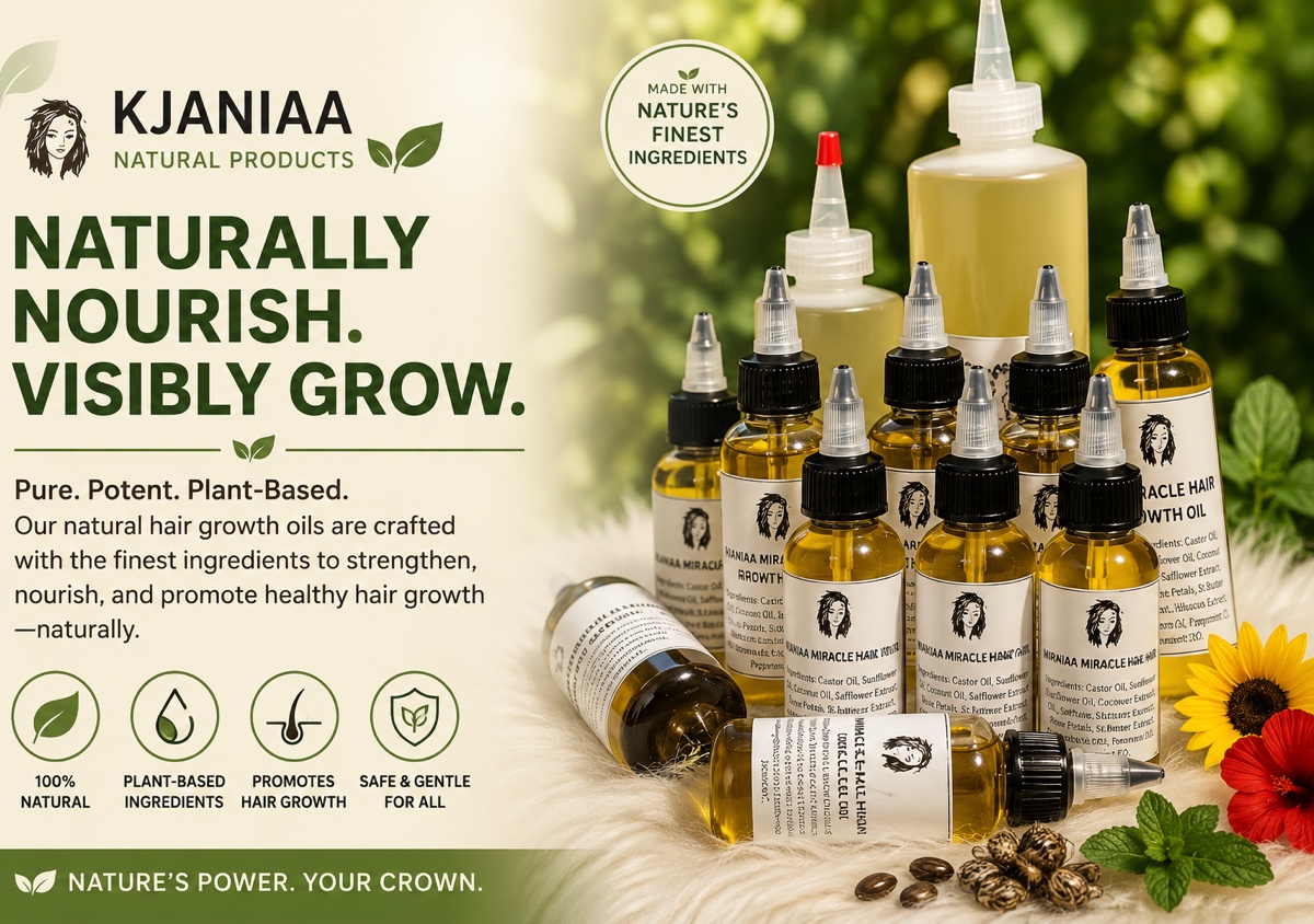 KJANIAA’S MIRACLE HAIR GROWTH Oil (8oz)