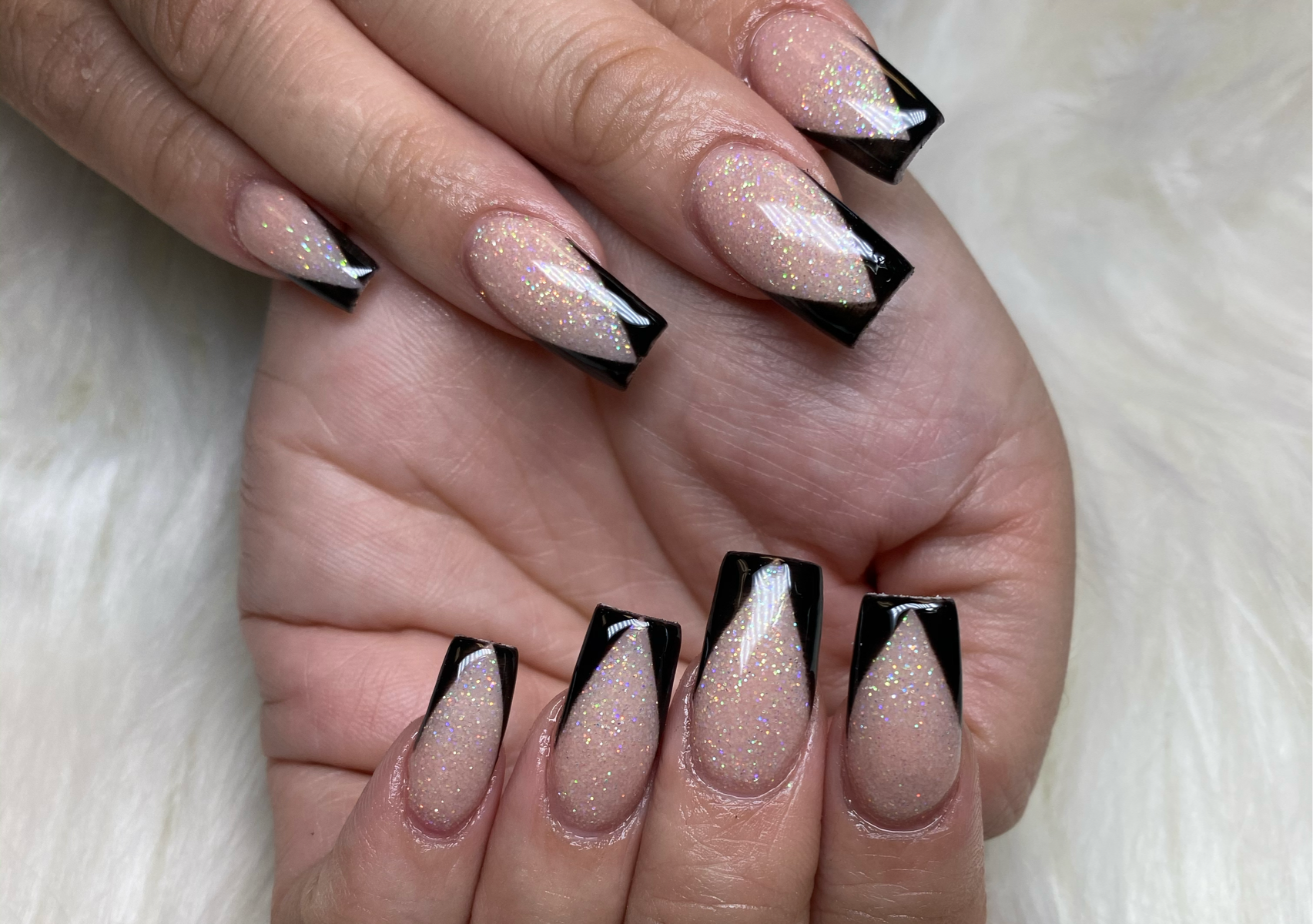 French tip/ V tip gel polish 