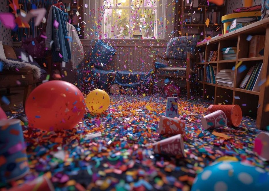 Post party cleaning outside area