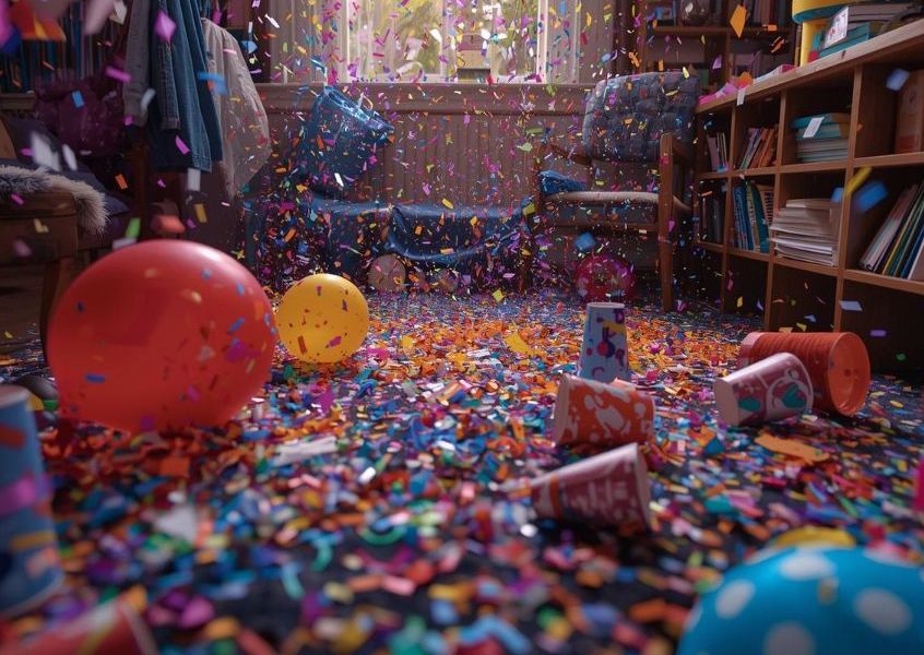 Post party inside cleaning