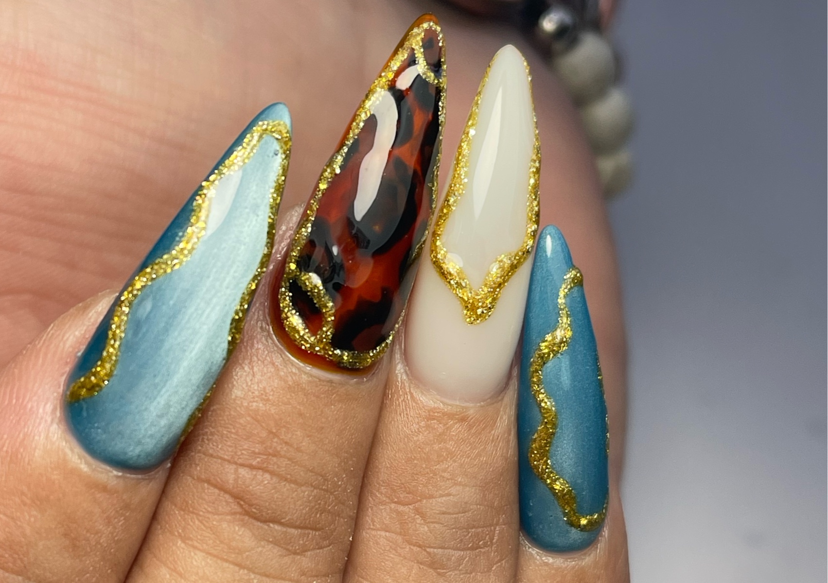 Long: almond, round, coffin, stiletto