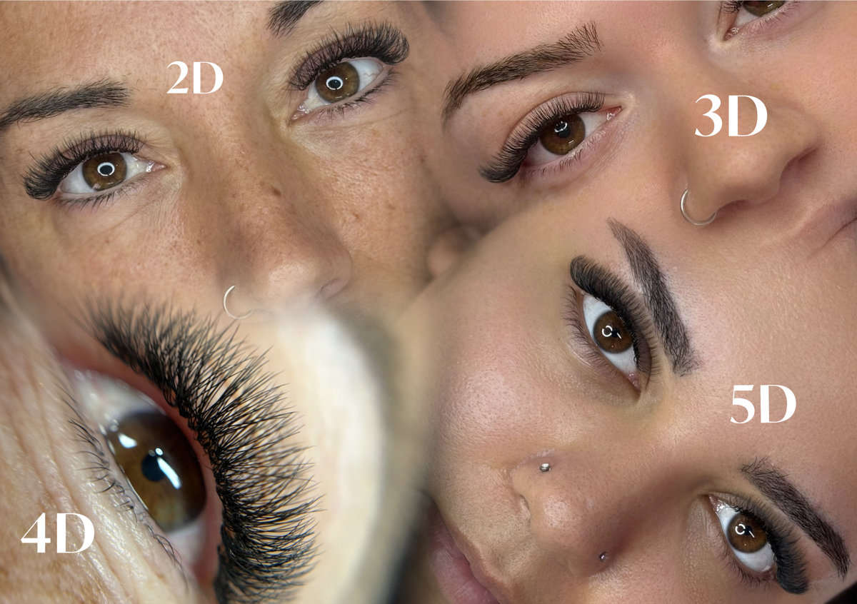 Pestañas volumen 2D,3D,4D,5D