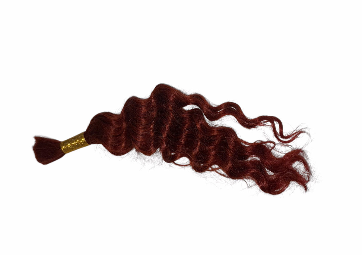 Boho human hair burgundy