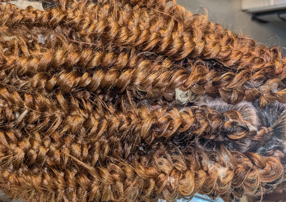 Self made butterfly braids butt kiss