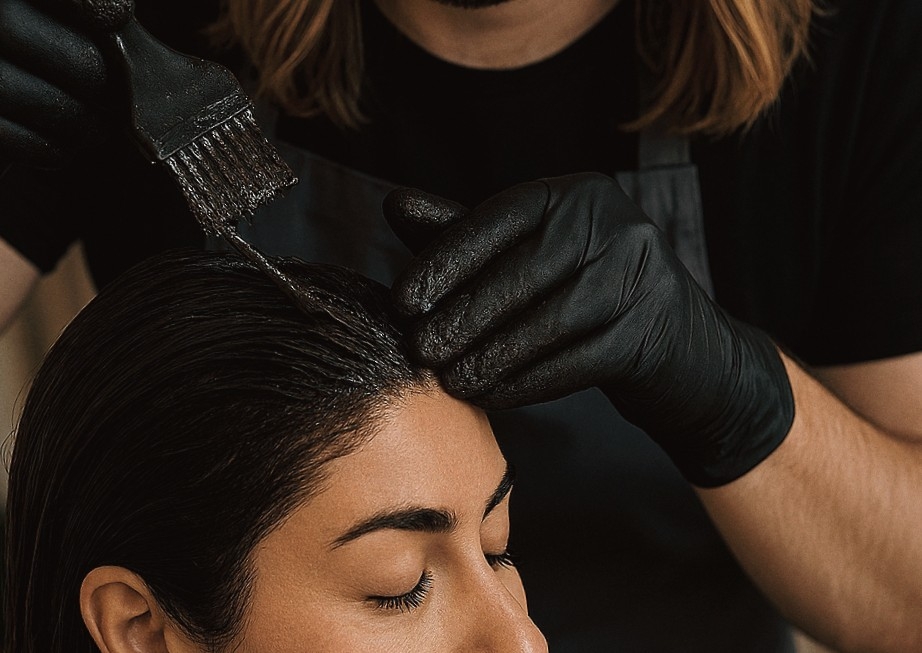 Root touch up  with Certified Organic/Natural hair colour