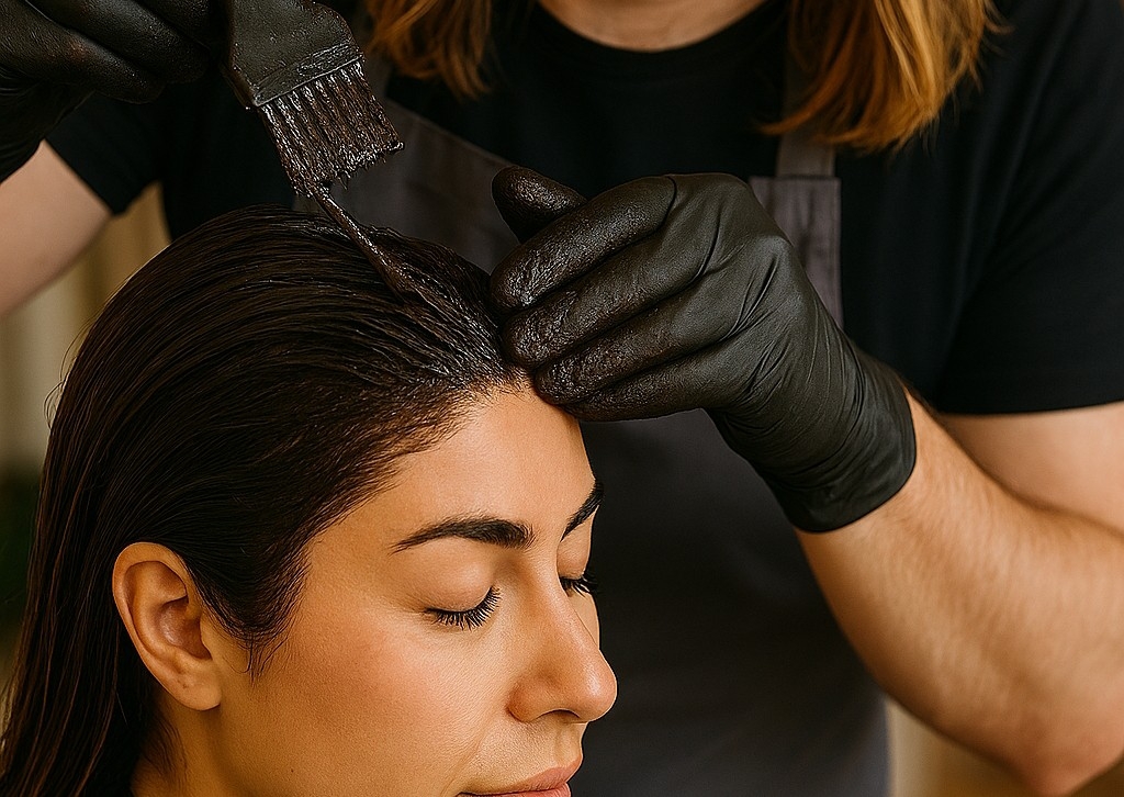 Full head tint with Certified Organic/Natural hair colour