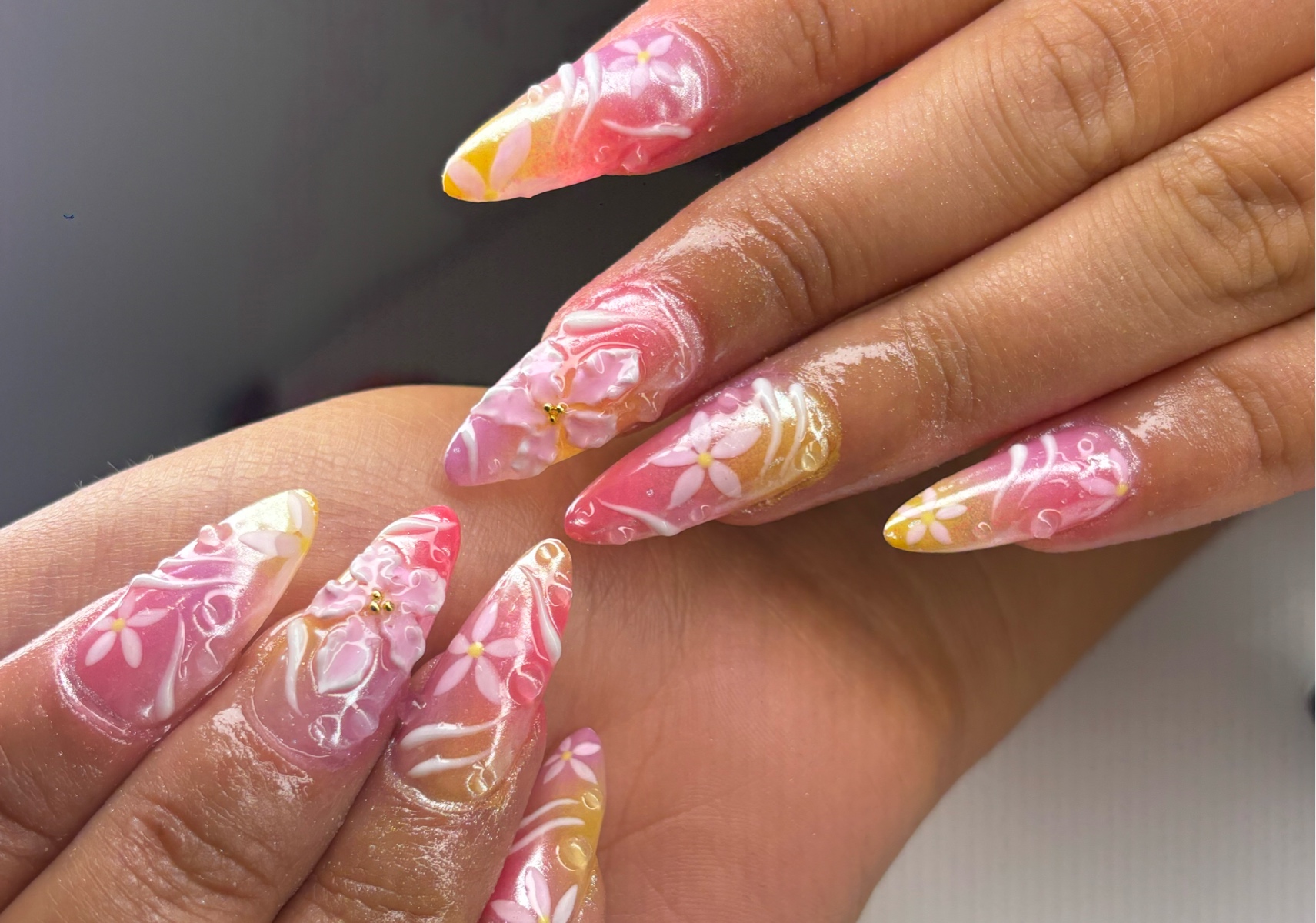 BIAB Infill + 3D/Extra Nail Art