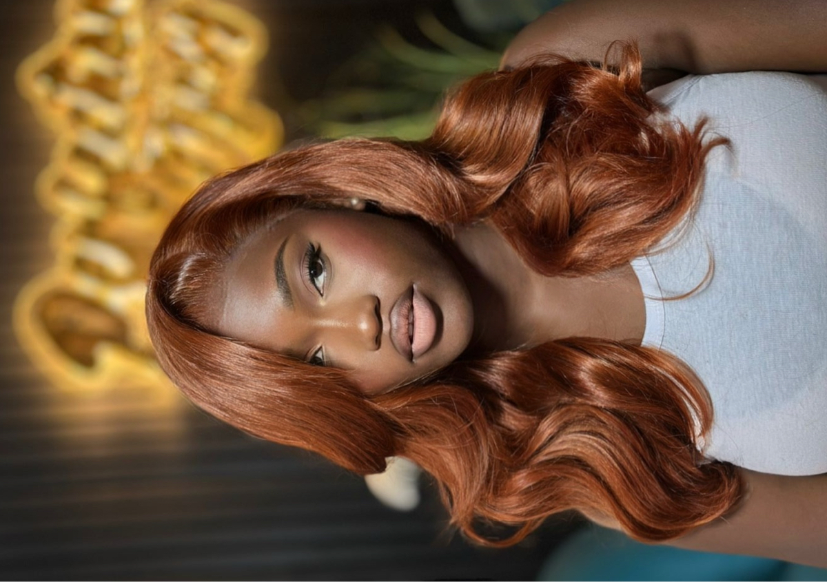 16” ginger orange body waves 13x4 lace 