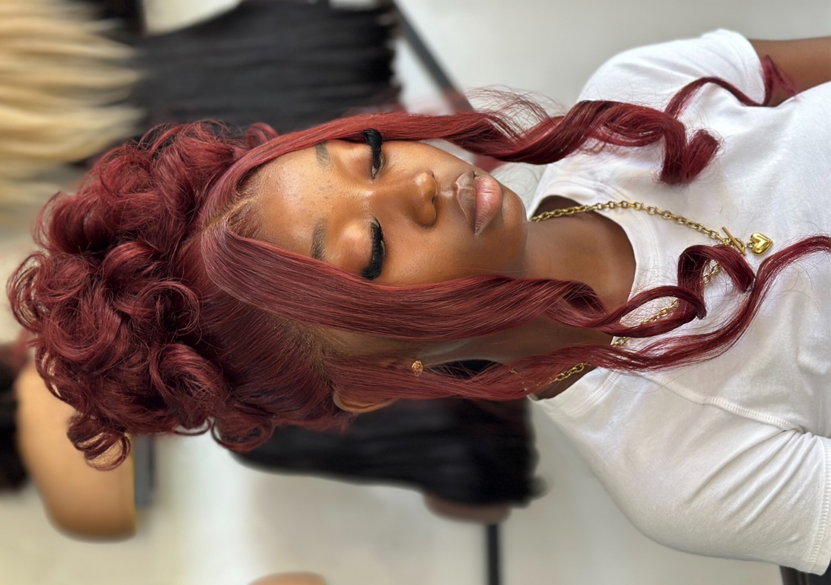 30” bouncy wave wig bleand hair 13x4 lace 