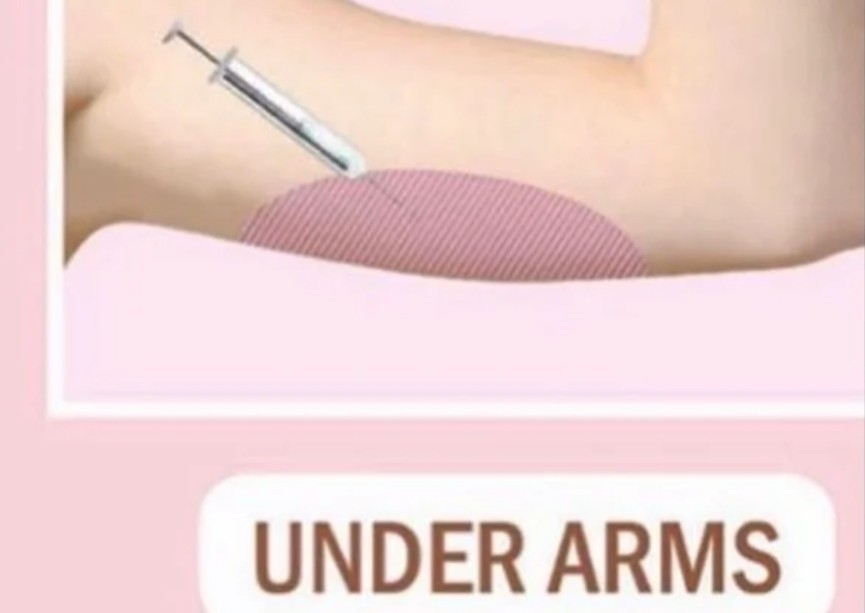 Lemon bottle under arm (bingo wings!)