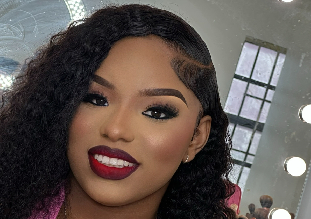 Fresh Face with Bold lips 