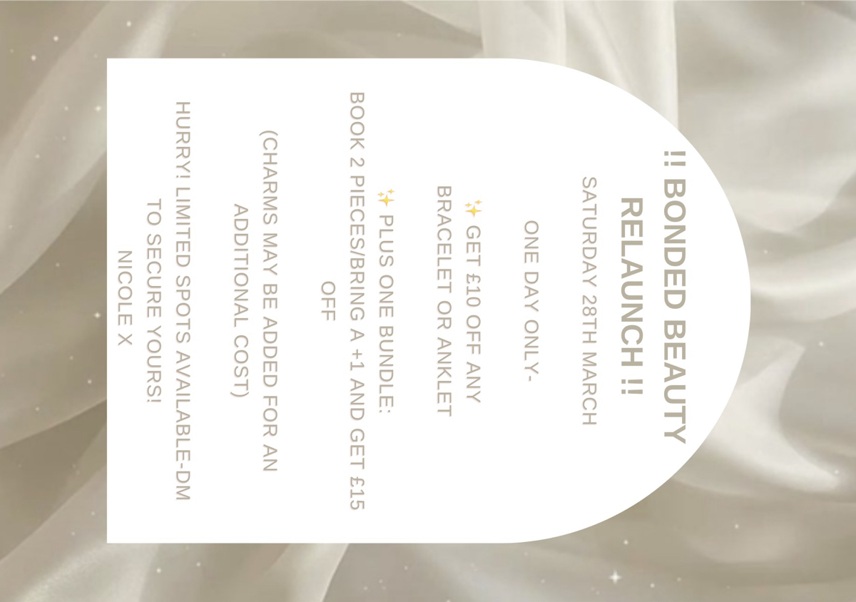 Permanent jewellery content day deal saturday 28th march MESSAGE TO BOOK ONLY