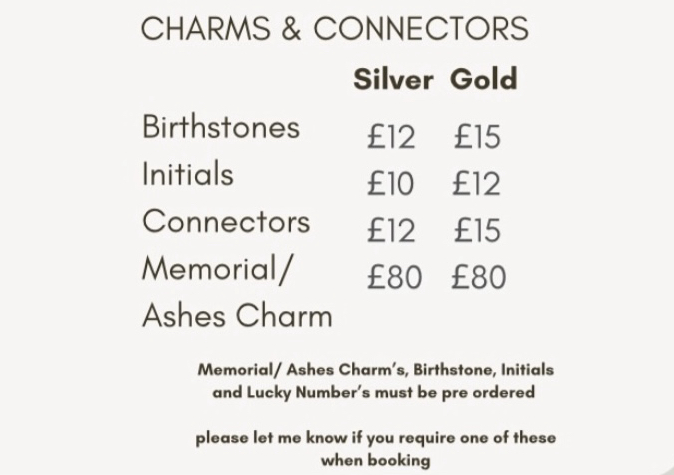 Charms & connectors ADD ON