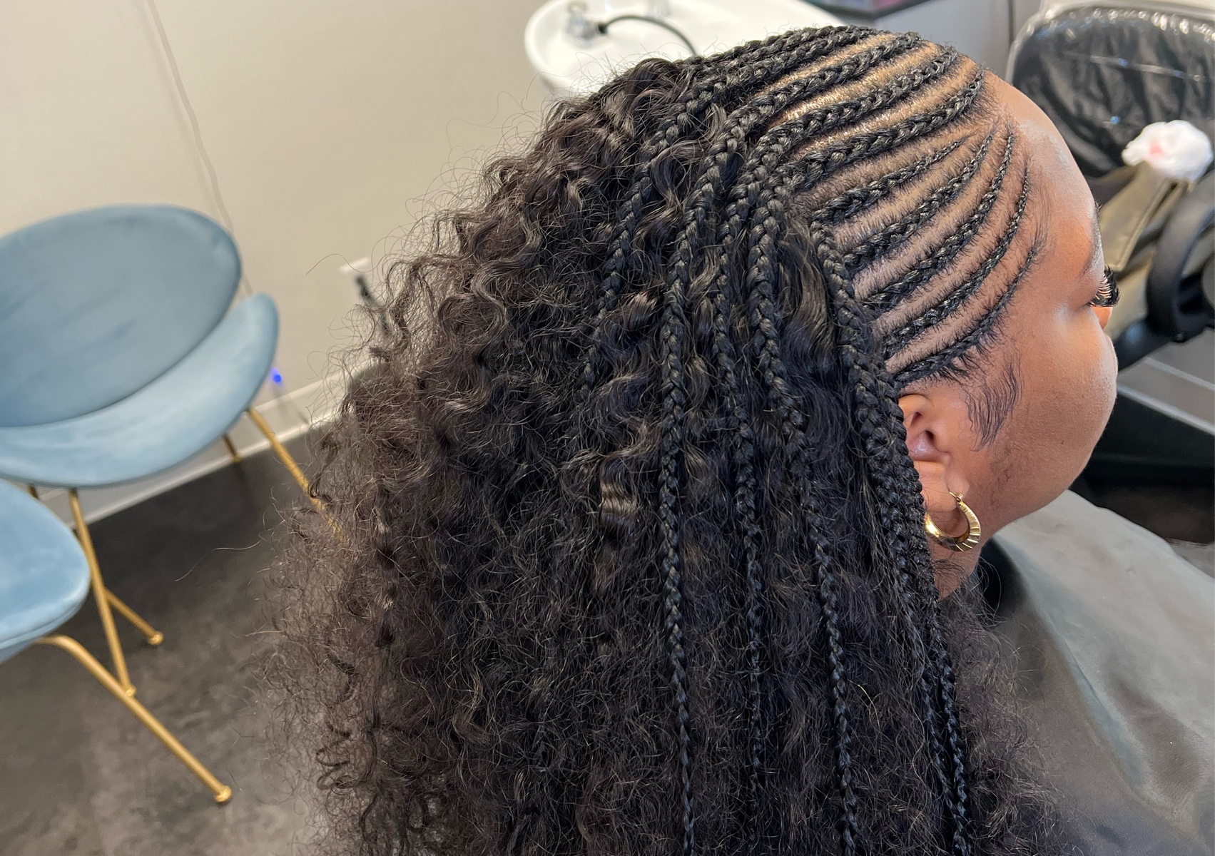 Half crochet/ half Stitch braids