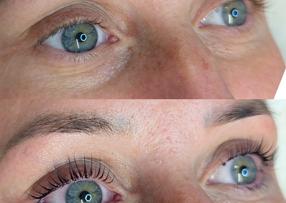 Lash lift and tint