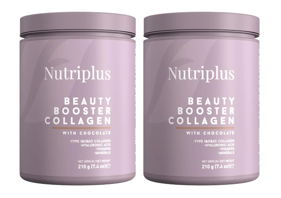 🍫 Nutriplus Glow Up – Beauty Booster Collagen (sabor chocolate) de Farmasi.
Un suplemento en polvo de colágeno para apoyar piel, cabello, uñas y articulaciones desde adentro